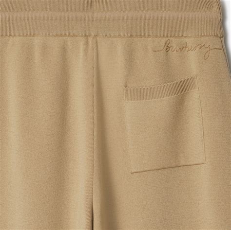 Wool Blend Jogging Pants in Sand 